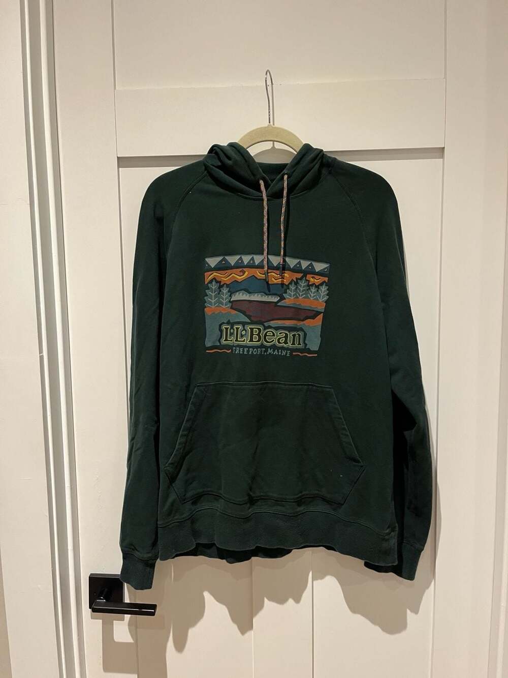 L.L. Bean Men's Slightly Fitted Graphic Logo Hoodie